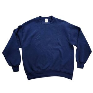 90s JERZEES Grid Tag MADE IN USA  Sweatshirt size men's XL Blue cotton blend